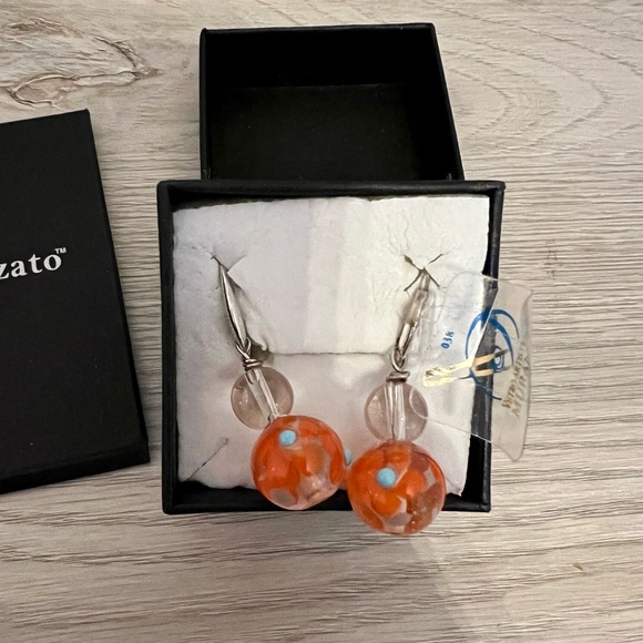 ALESSANDRO MANDRUZZATO Blown Murano Glass Earrings - Picture 3 of 3